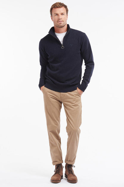L/Wool Half Zip - NAVY
