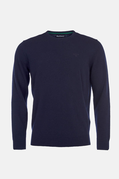 Crew Neck Wool Sweater - NAVY