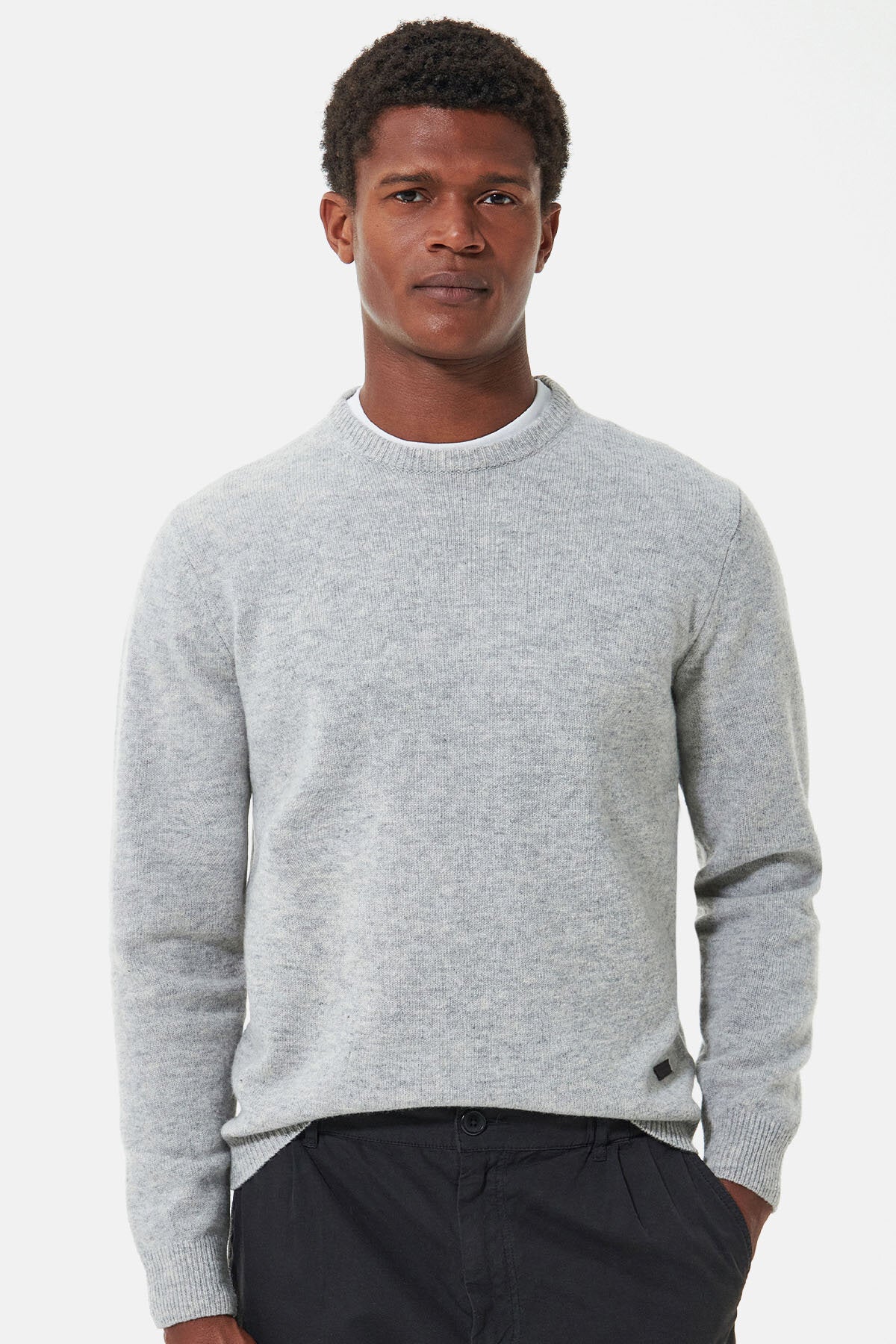 Essential Crew-Neck Sweatshirt - LT GREY MARL