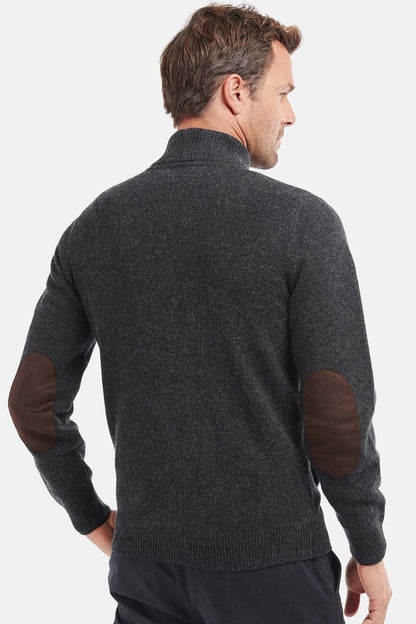 Patch Zip Through - CHARCOAL MARL