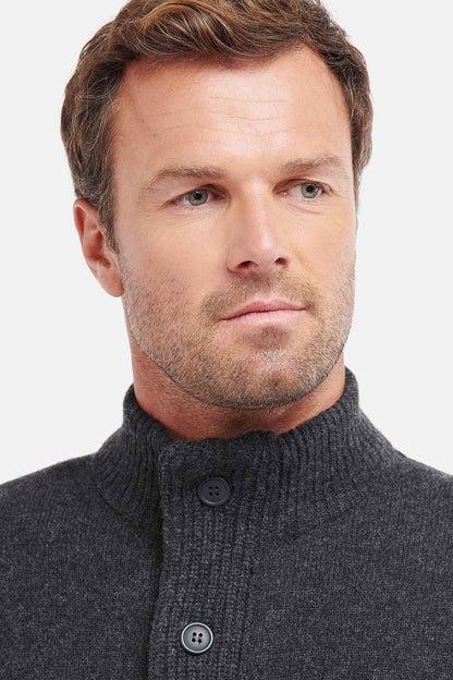 Patch Zip Through - CHARCOAL MARL