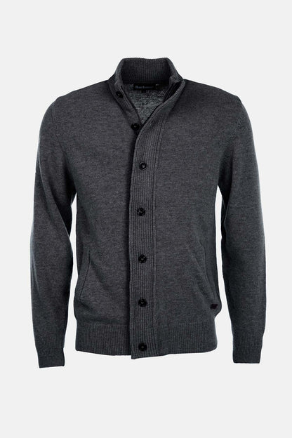 Patch Zip Through - CHARCOAL MARL
