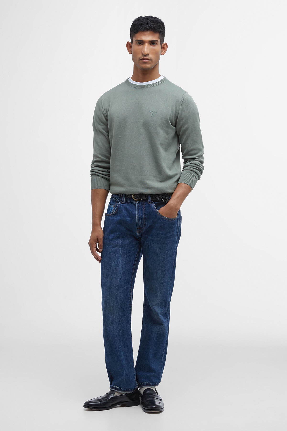 Pima Cotton Crew Neck - AGAVE GREEN