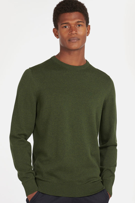 Pima Cotton Sweatshirt - RIFLE GREEN MARL