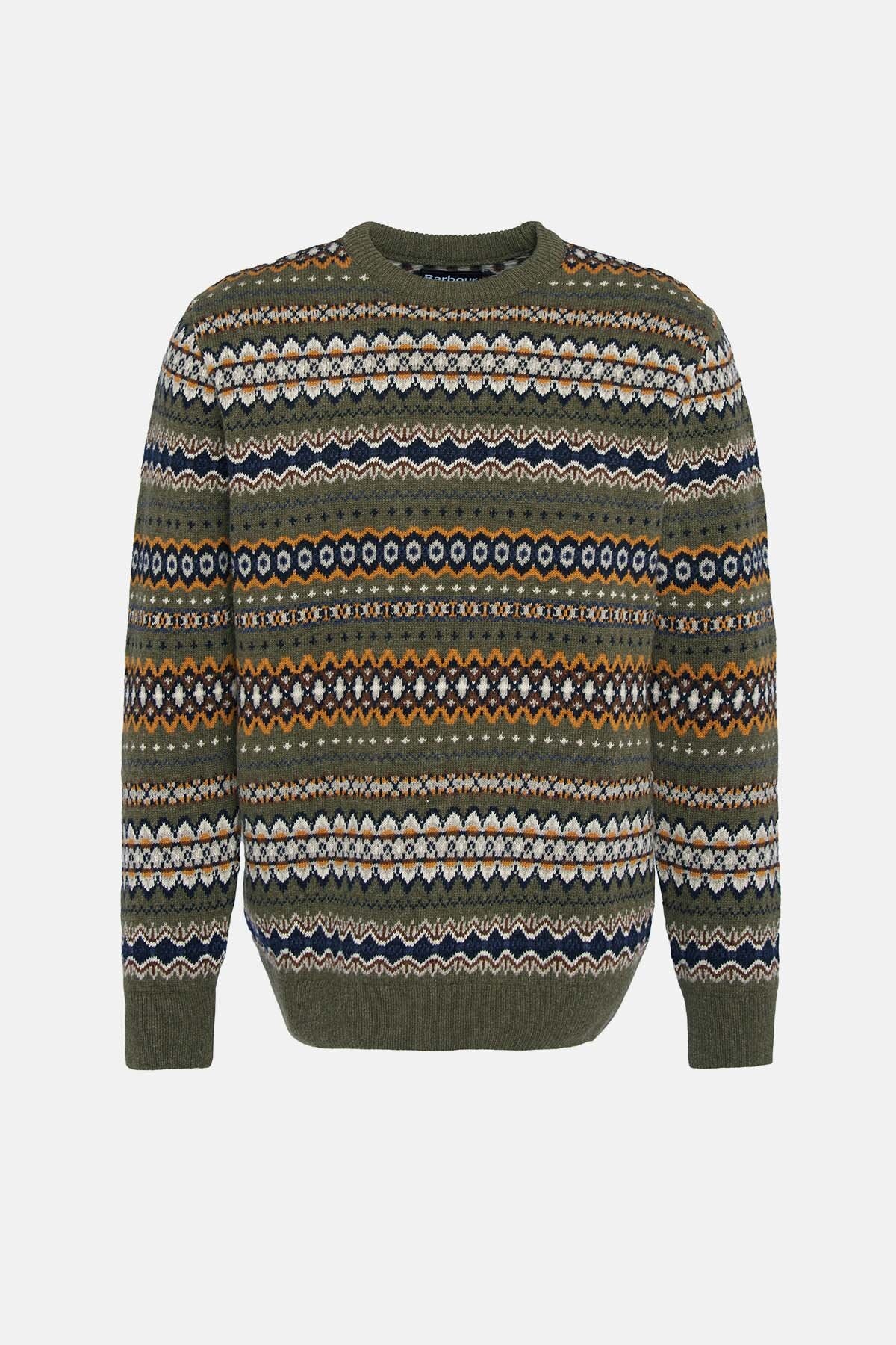 Case Fair Isle Jumper - WILLOW GREEN