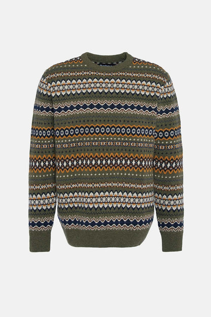 Case Fair Isle Jumper - WILLOW GREEN