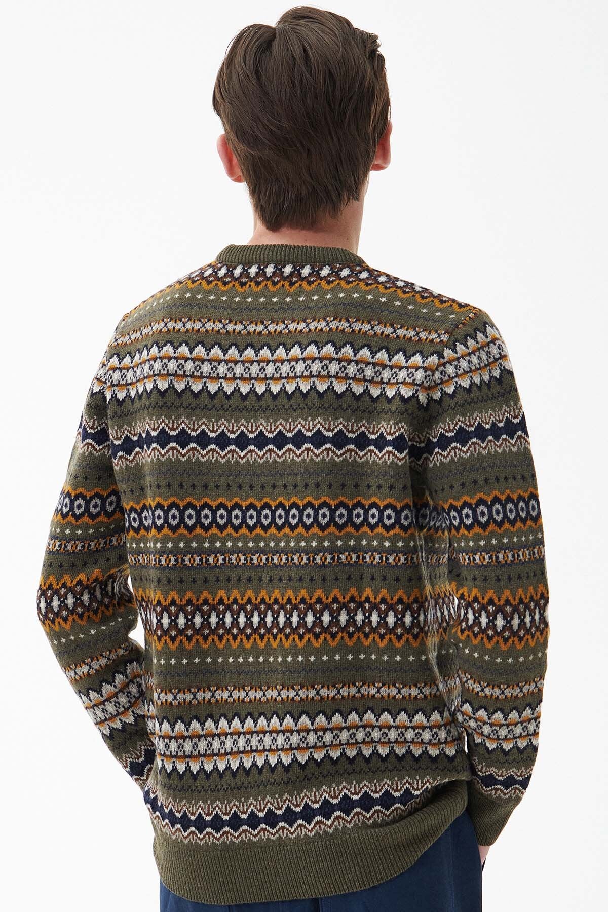 Case Fair Isle Jumper - WILLOW GREEN