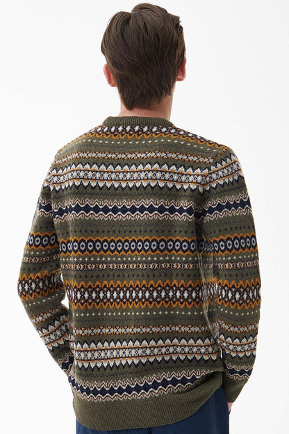 Case Fair Isle Jumper - WILLOW GREEN
