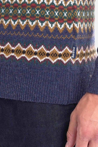 Crew Neck Sweater - NAVY MARL
