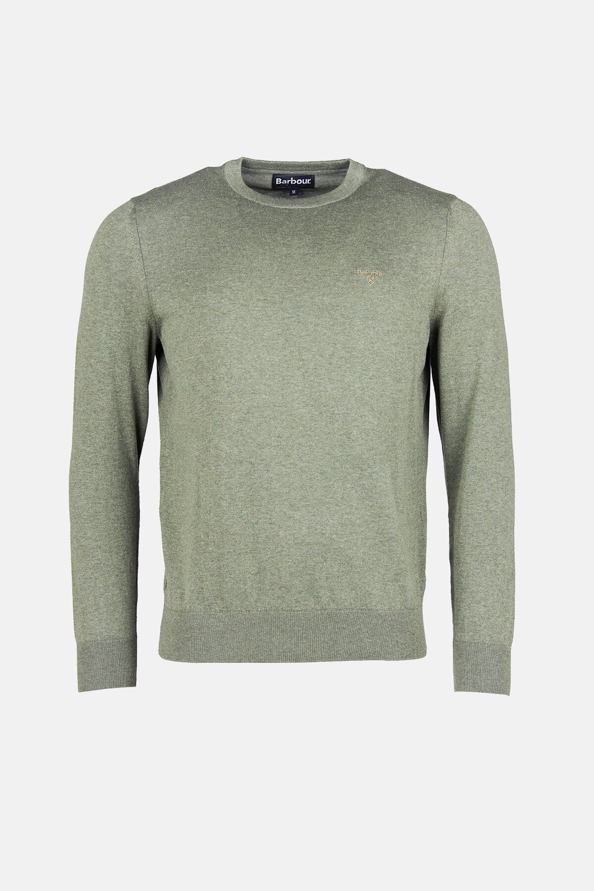 Light cotton Crew-Neck Sweater - LIGHT MOSS