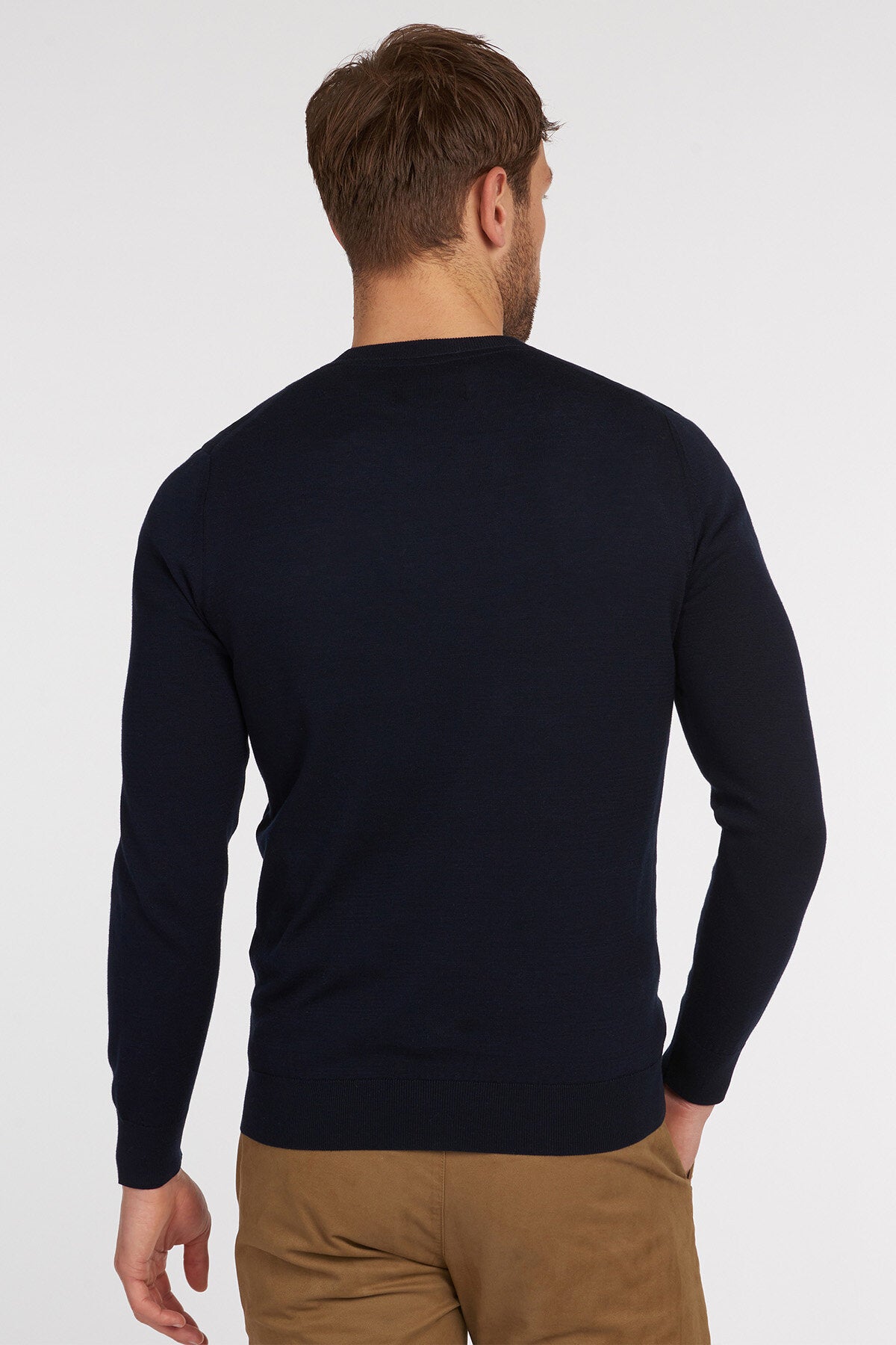 Light cotton Crew-Neck Sweater - NAVY