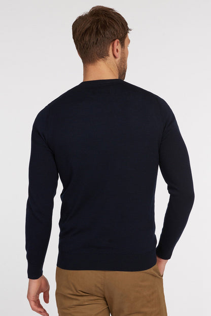Light cotton Crew-Neck Sweater - NAVY
