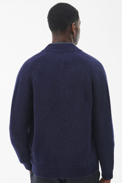 Calder Zip Through Jumper - NAVY