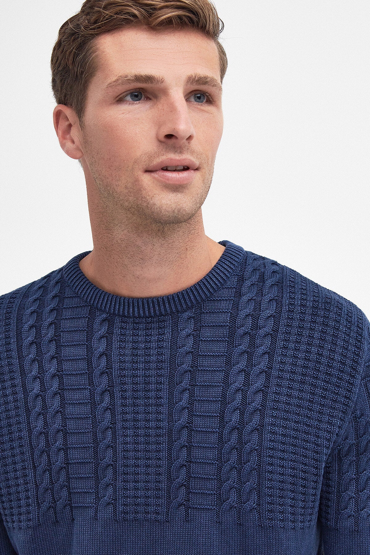 Ilderton Crew Neck Jumper - INDIGO
