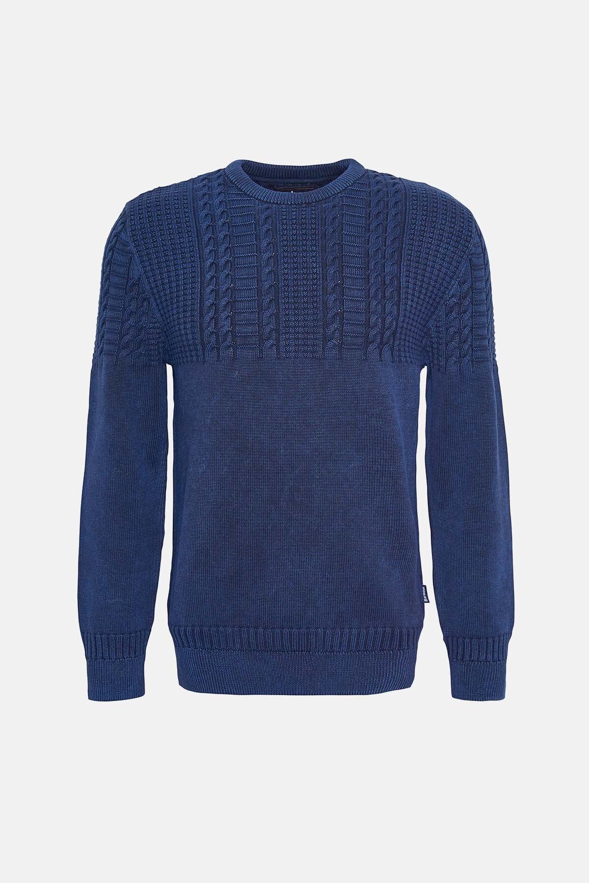 Ilderton Crew Neck Jumper - INDIGO