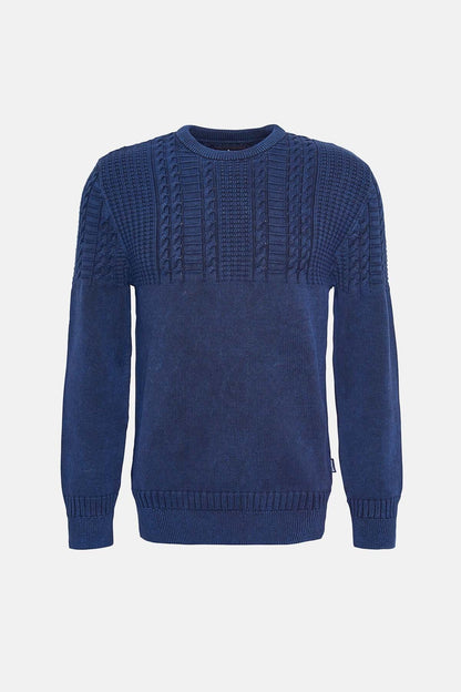 Ilderton Crew Neck Jumper - INDIGO