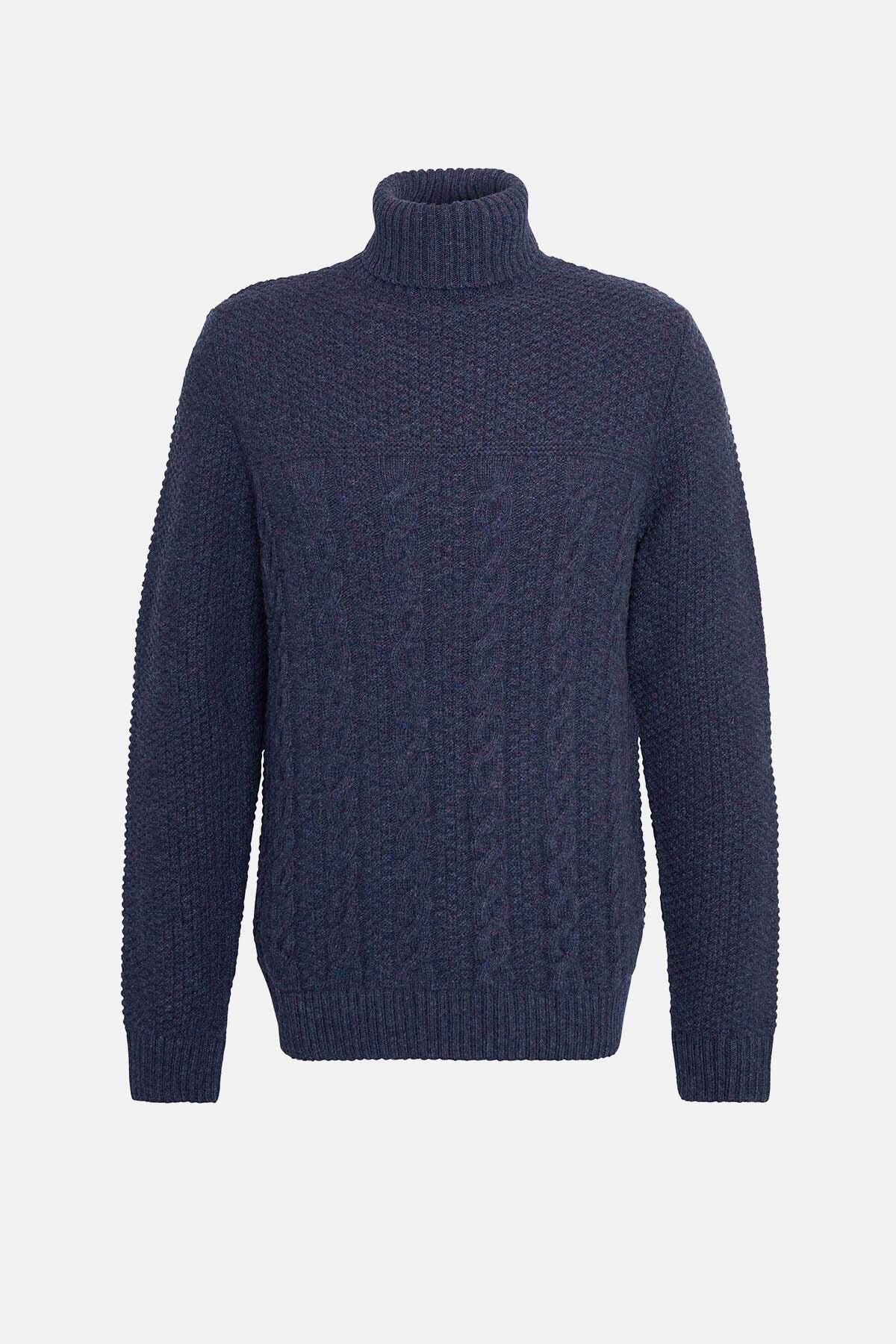 Daleside Roll-Neck Jumper - NAVY MARL