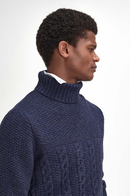 Daleside Roll-Neck Jumper - NAVY MARL