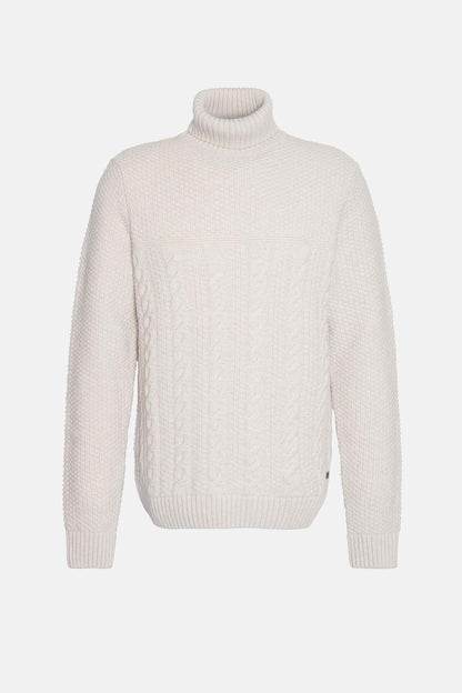 Daleside Roll-Neck Jumper - CHALK MARL