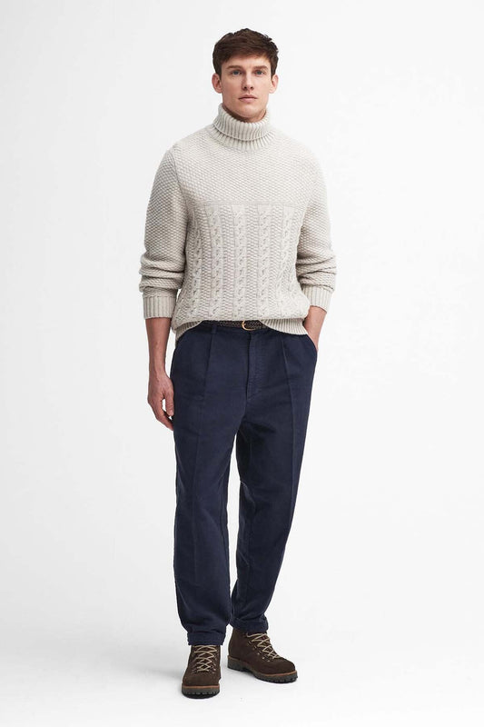 Daleside Roll-Neck Jumper - CHALK MARL