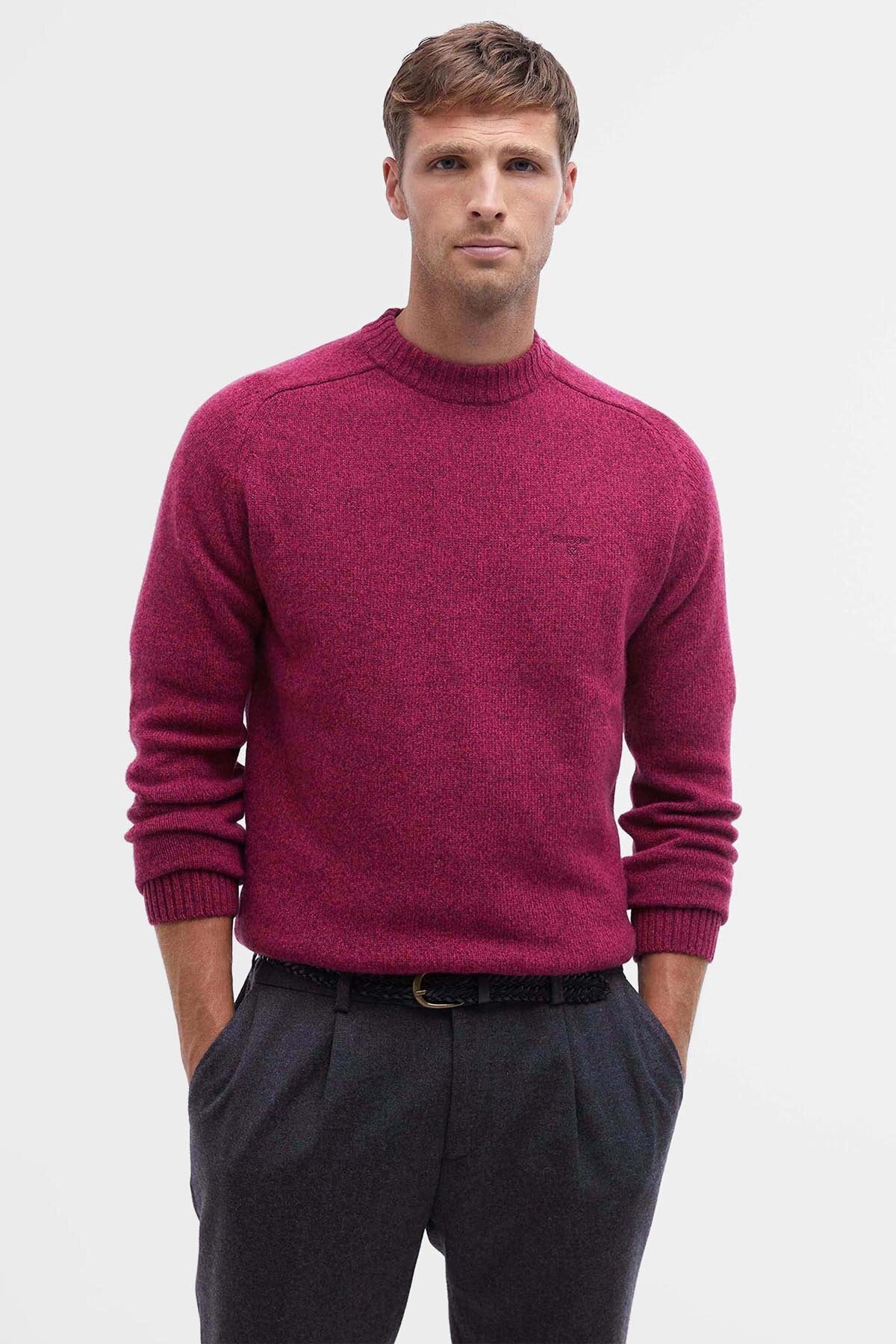 Grangetown Crew Neck Jumper - RASPBERRY