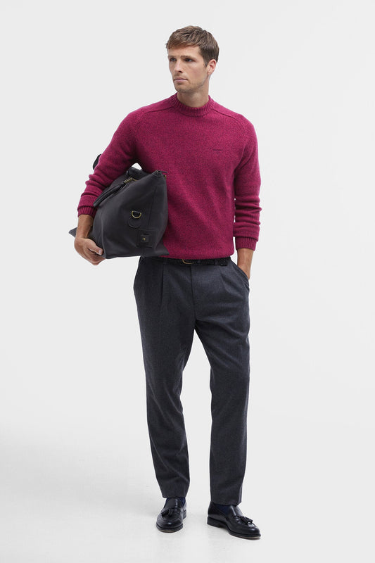 Grangetown Crew Neck Jumper - RASPBERRY