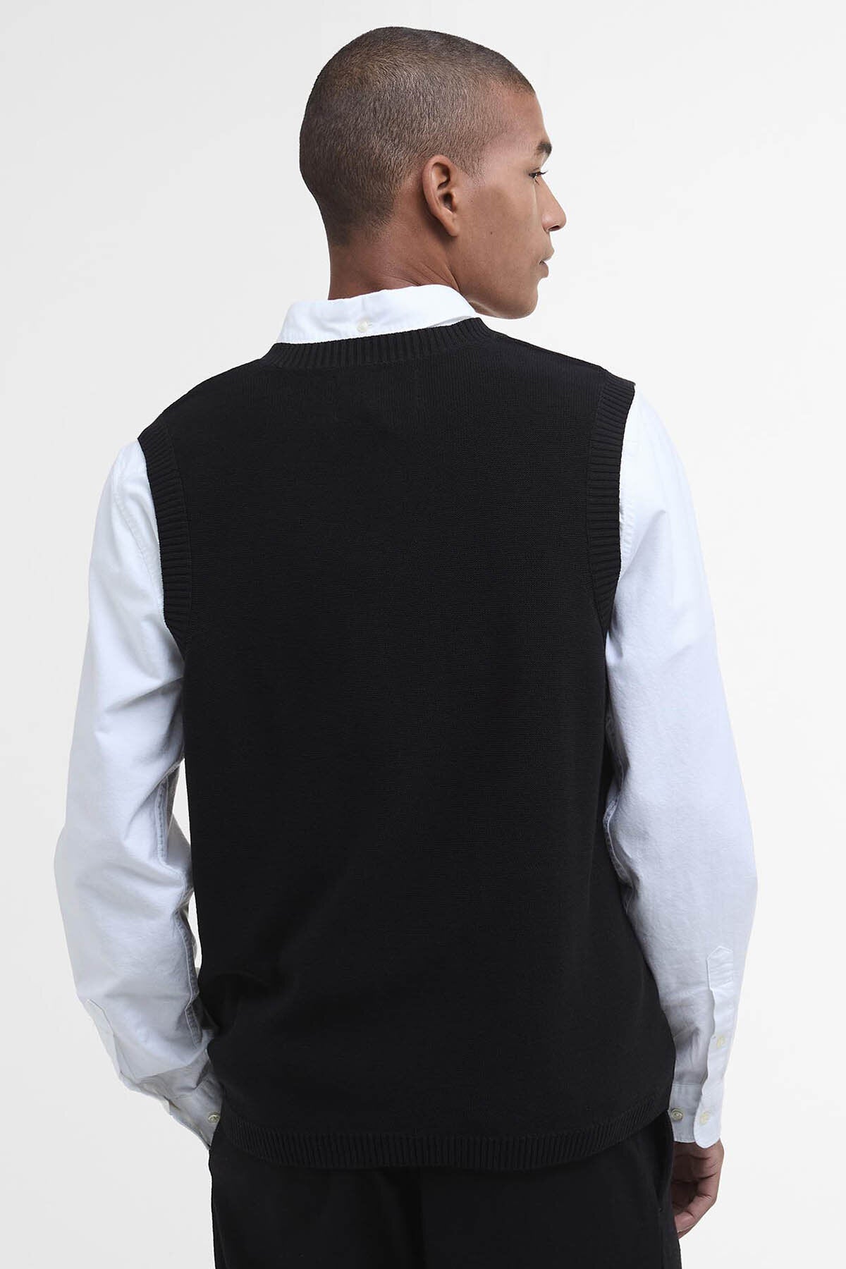 Multi-Pocket Sweater Vest - BLACK