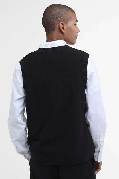 Multi-Pocket Sweater Vest - BLACK