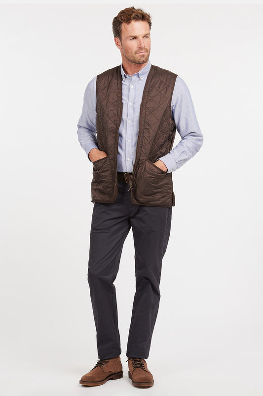 Polarquilt Waistcoat/Zip-In Liner - DARK BROWN