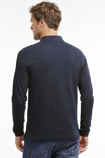 Essential Long-Sleeve Polo Shirt - NAVY