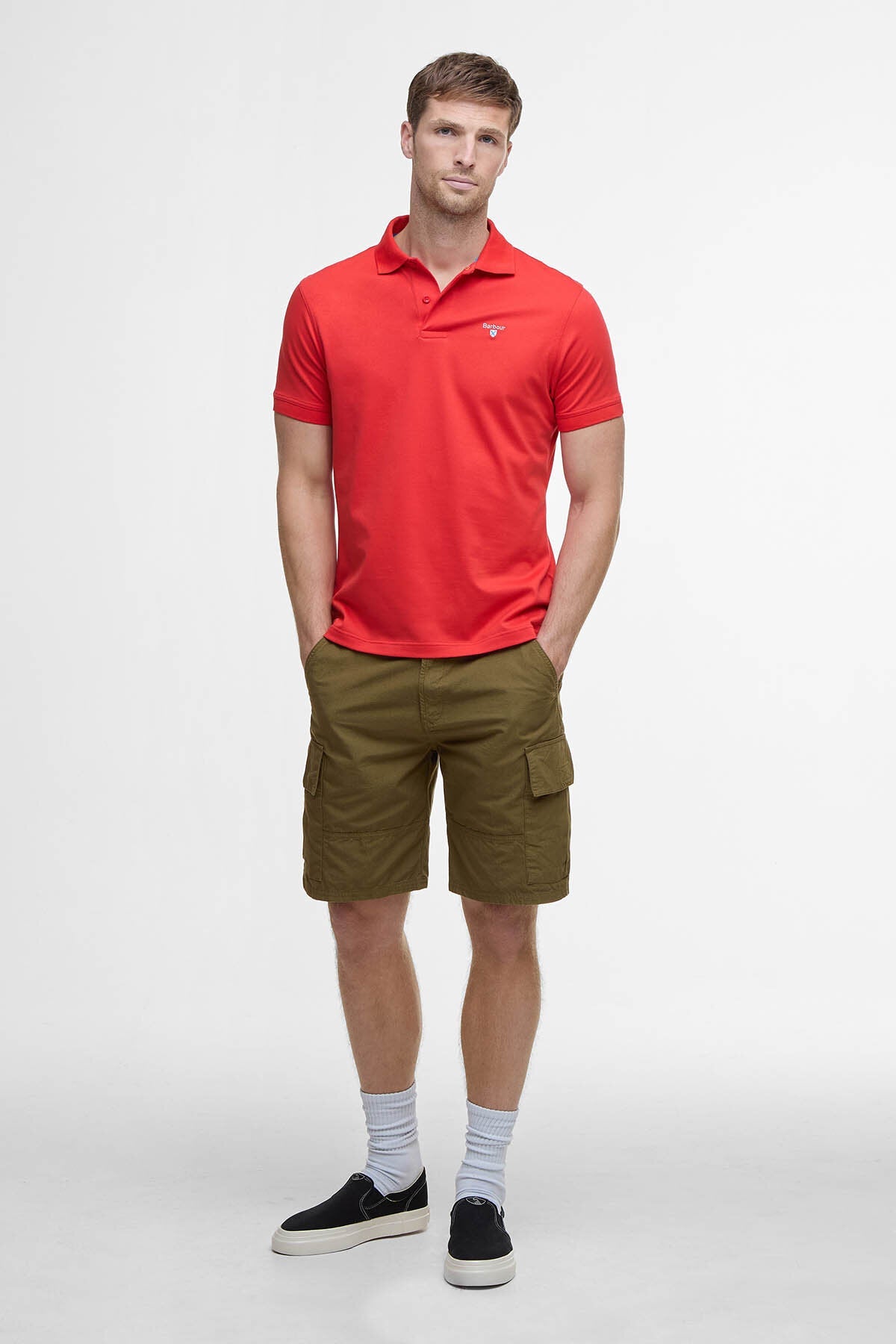 Active Short-Sleeved Polo Shirt - RISK RED