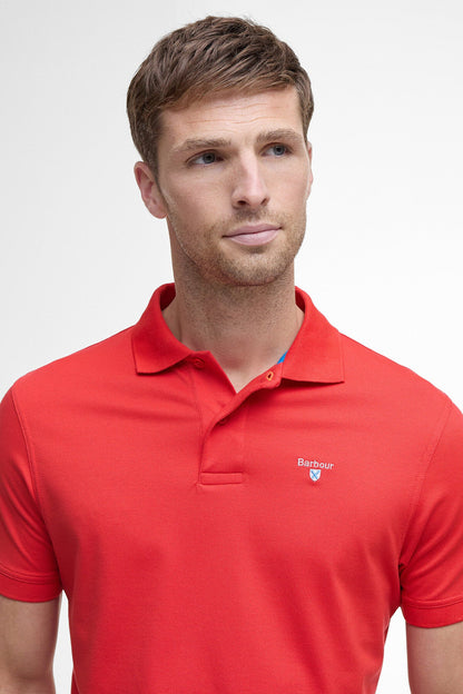 Active Short-Sleeved Polo Shirt - RISK RED
