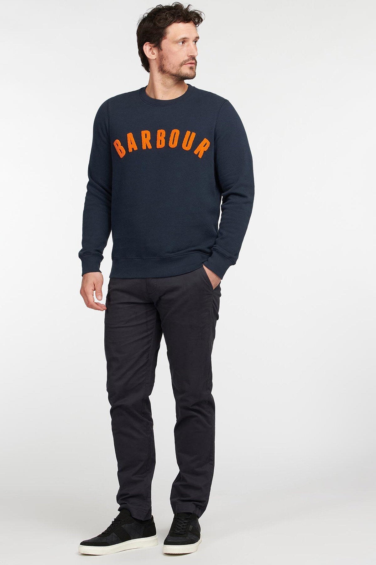 Prep Logo Crew Sweatshirt - NAVY