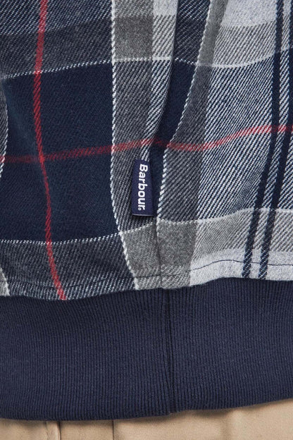 Brough Tartan Hoodie - BLUE GRANITE TARTAN