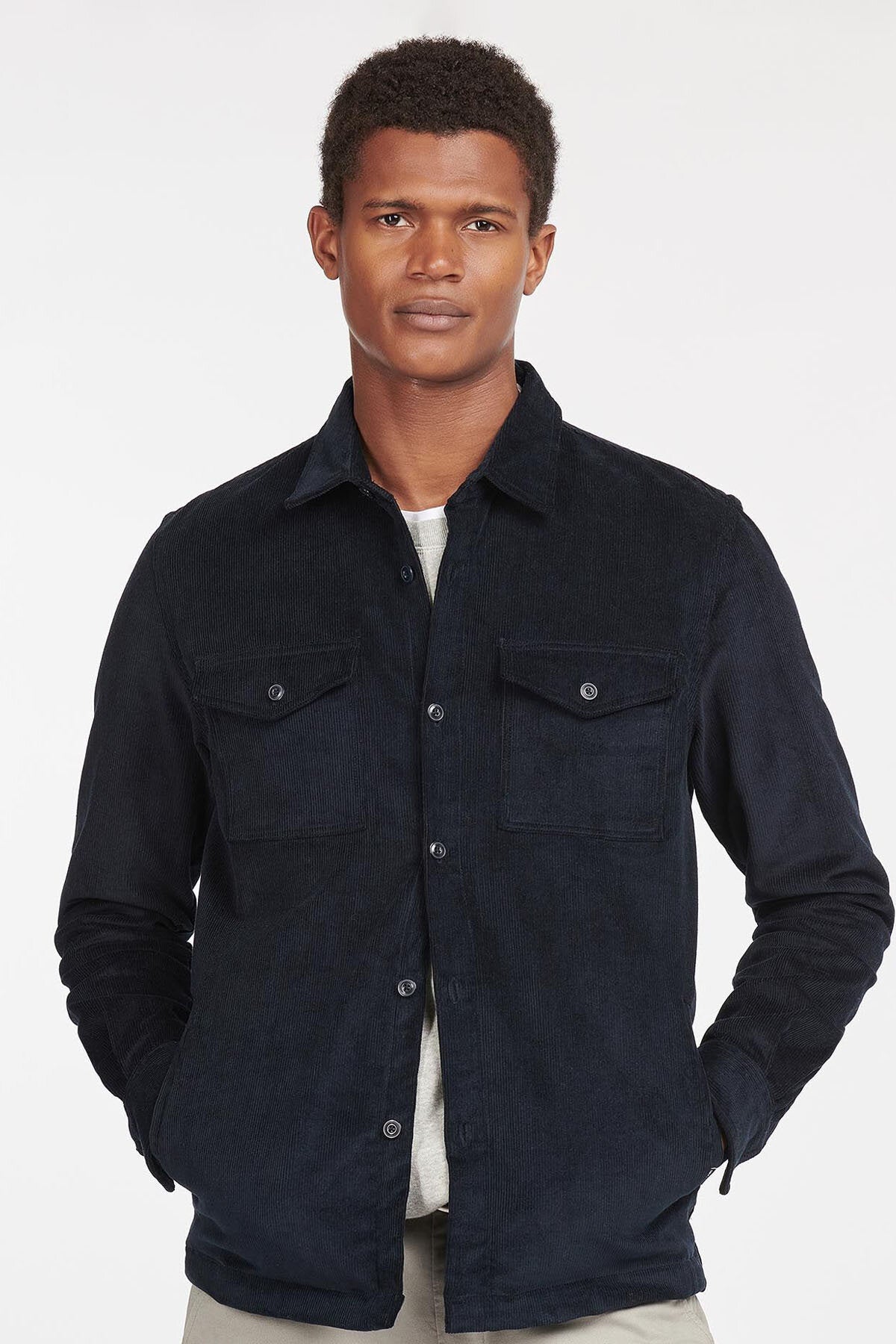 Cord Overshirt - NAVY