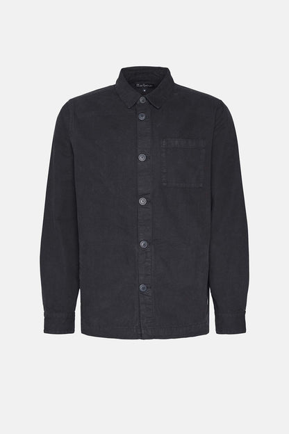Washed Cotton Overshirt - NAVY