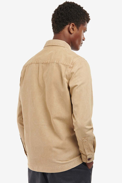 Washed Cotton Overshirt - WASHED STONE