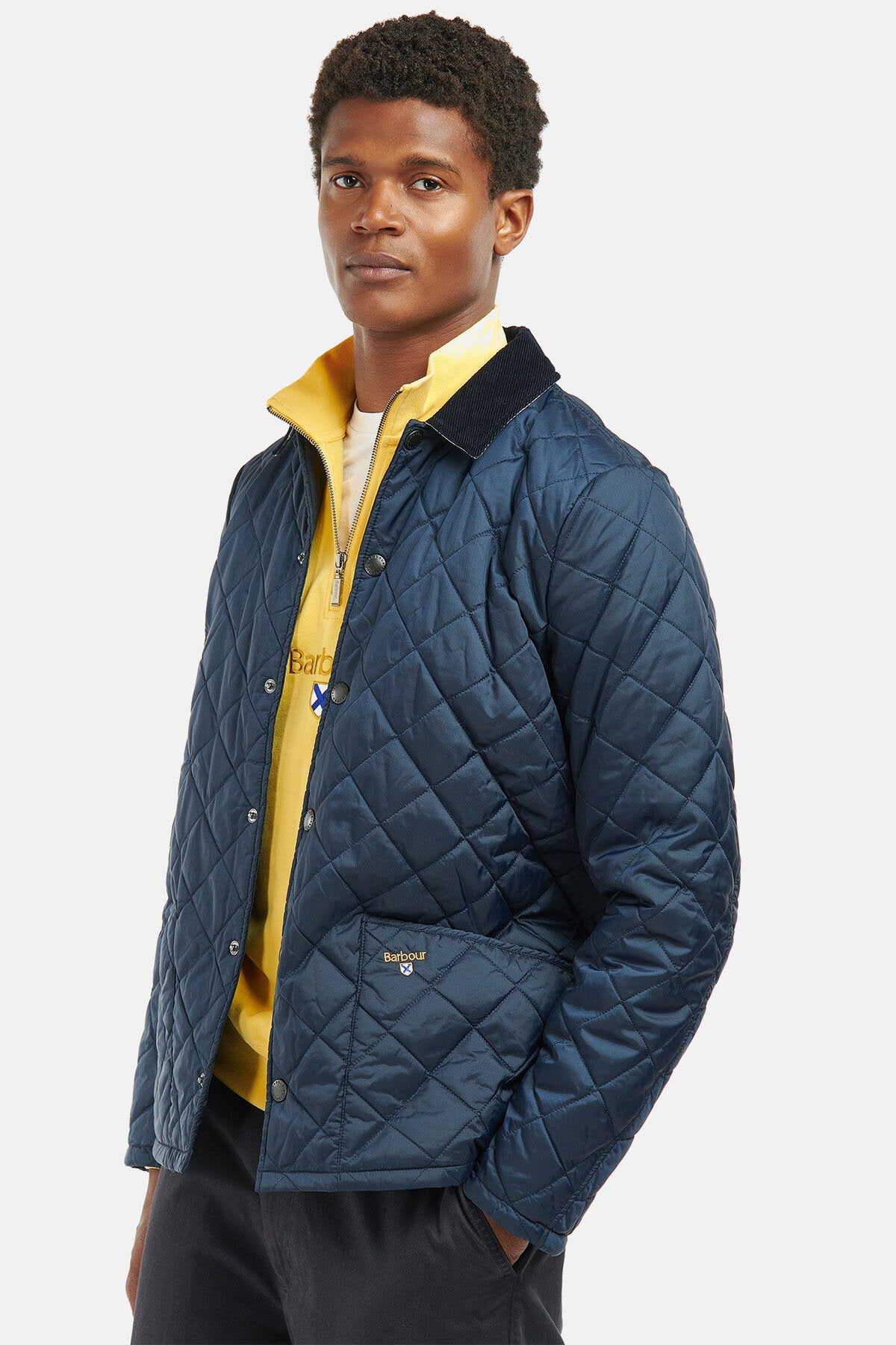 Crested Herron Quilted Jacket - NAVY/SUMMER IVY