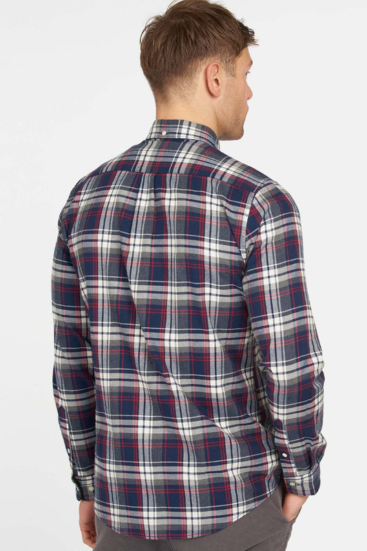 Cotton Shirt with breast pocket - NAVY