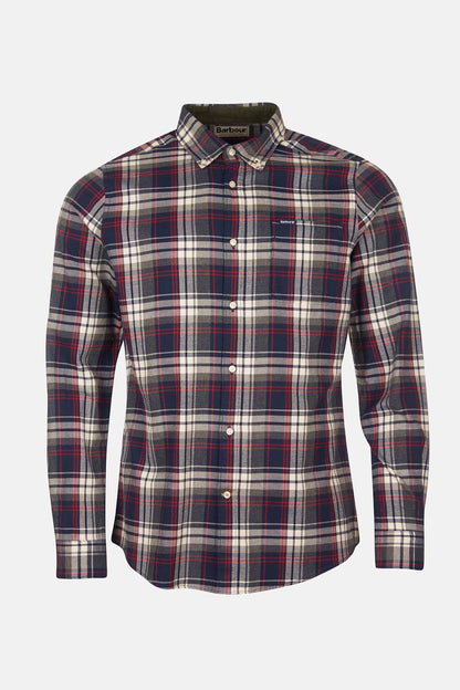 Cotton Shirt with breast pocket - NAVY