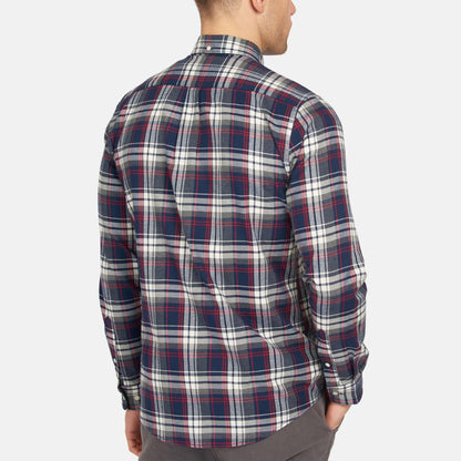 Cotton Shirt with breast pocket - NAVY