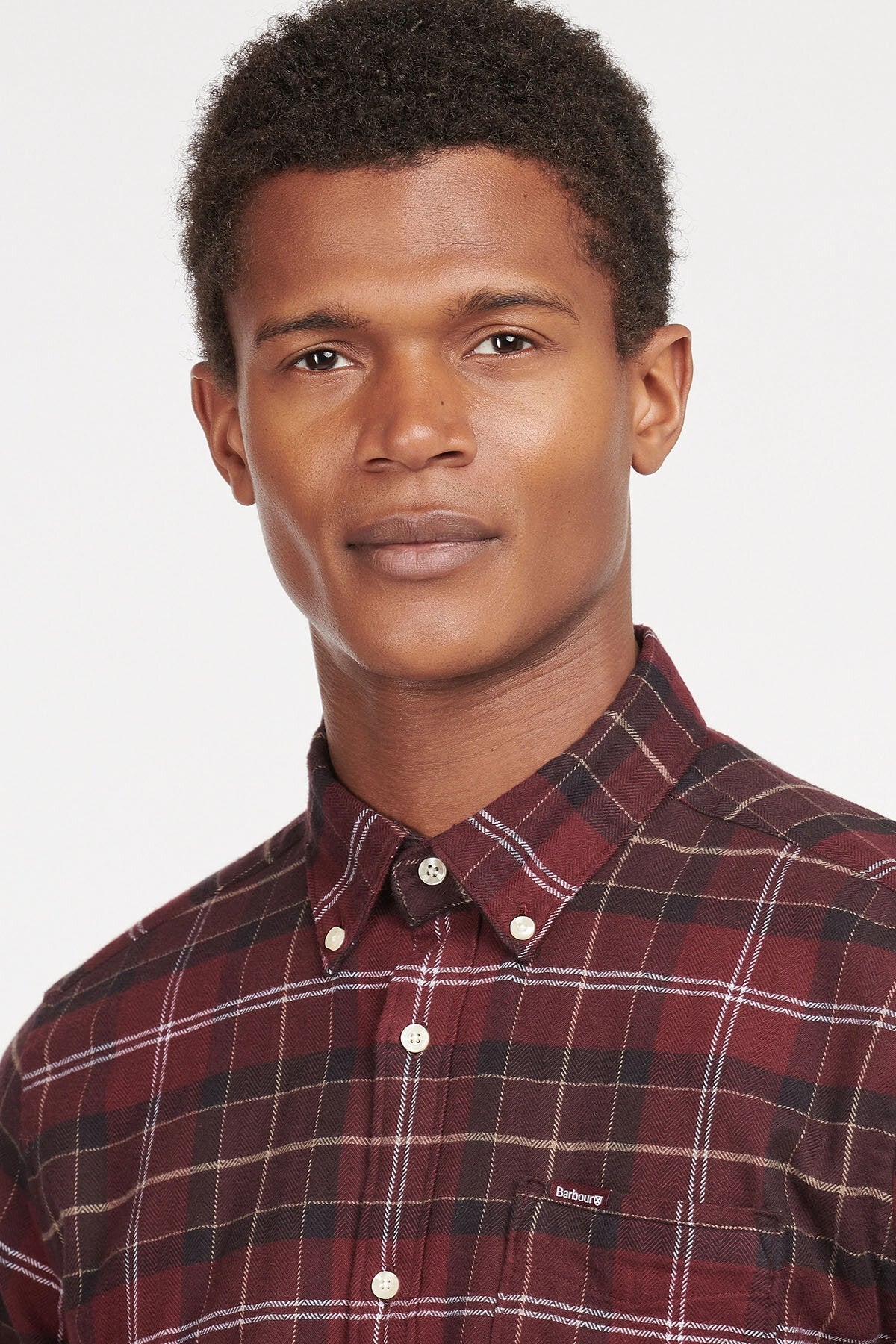 Shirt with breast pocket - WINTER RED TARTAN