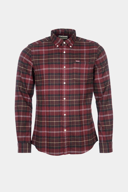 Shirt with breast pocket - WINTER RED TARTAN