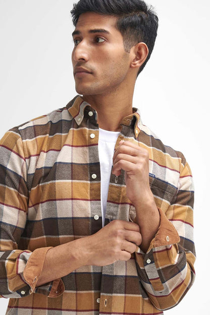 Valley Tailored Long-Sleeved Shirt - BROWN