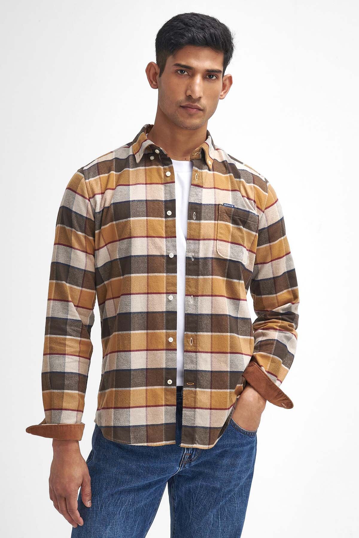 Valley Tailored Long-Sleeved Shirt - BROWN