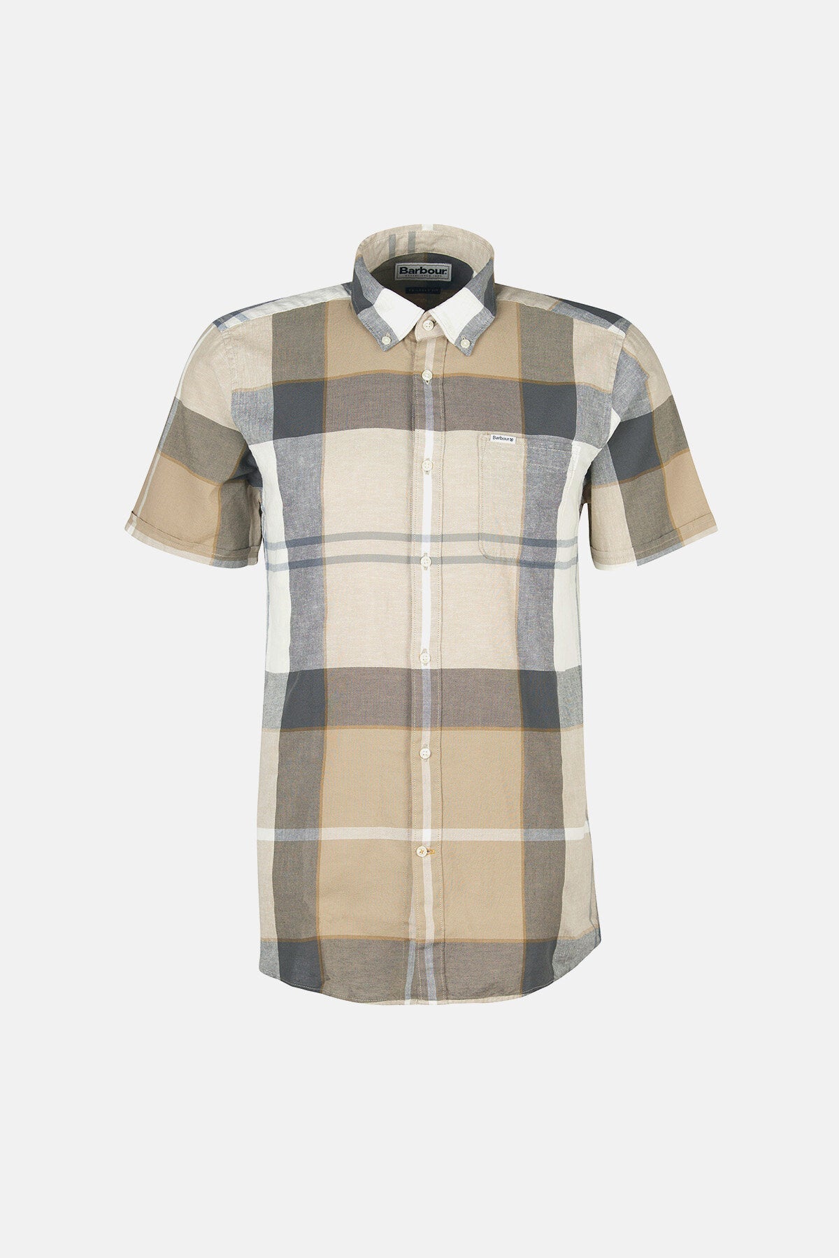 Douglas Short Sleeve Tailored Shirt - AMBLE SAND TARTAN
