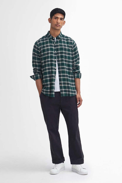 Drumhill Tailored Long Sleeved Shirt - EVERGREEN