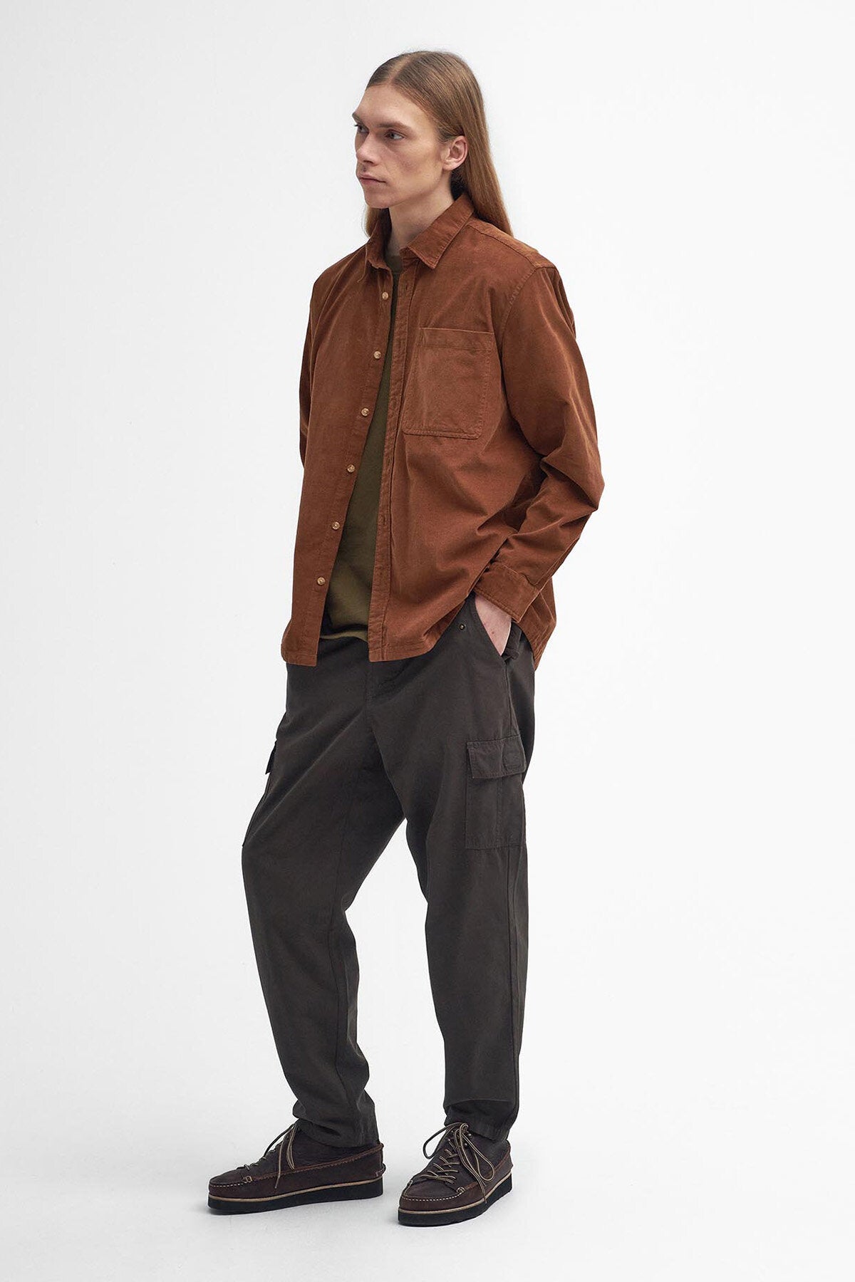 Wolfwood Oversized Long-Sleeved Check Shirt - BROWN