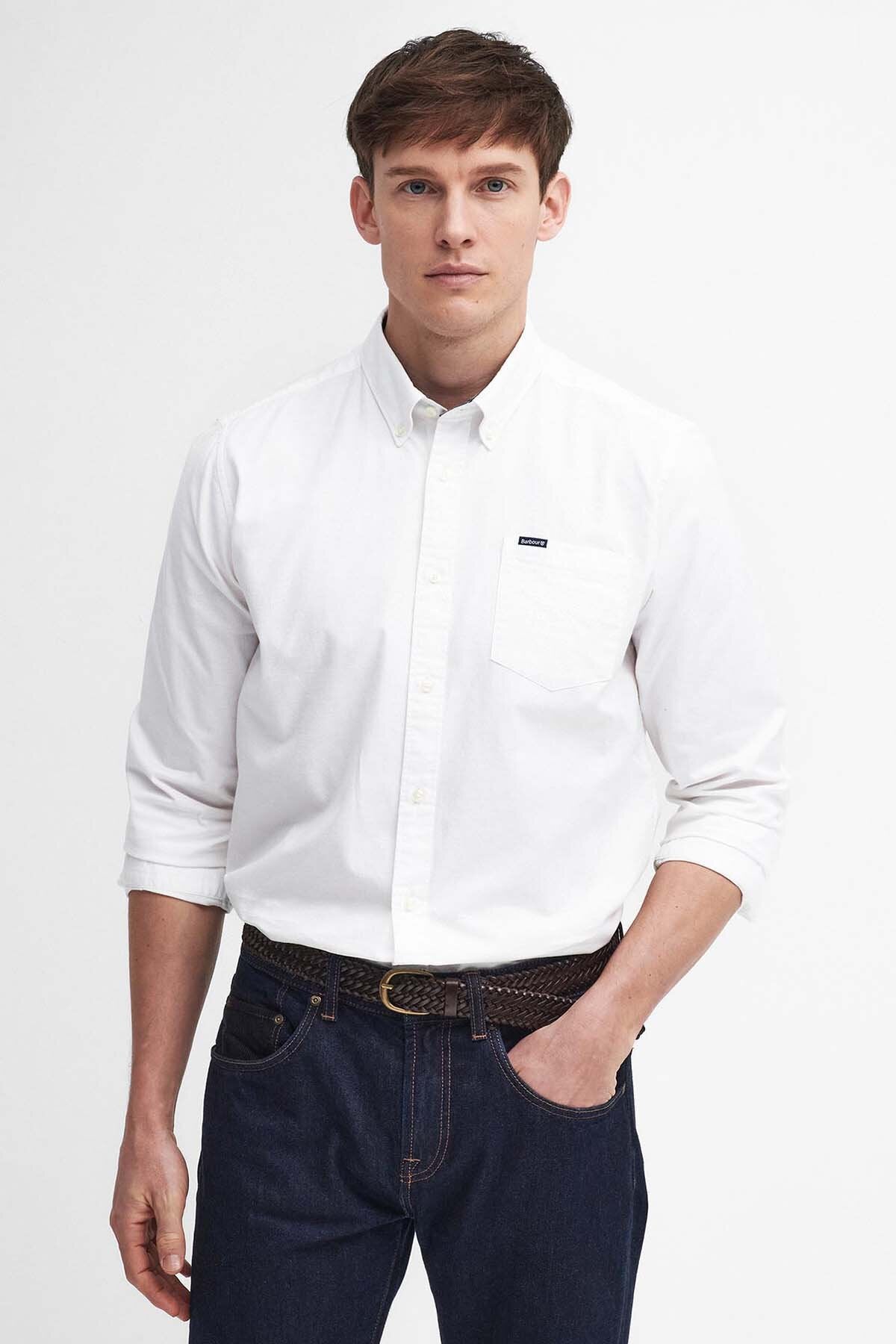 Marsden Tailored Long-Sleeved Shirt - WHITE