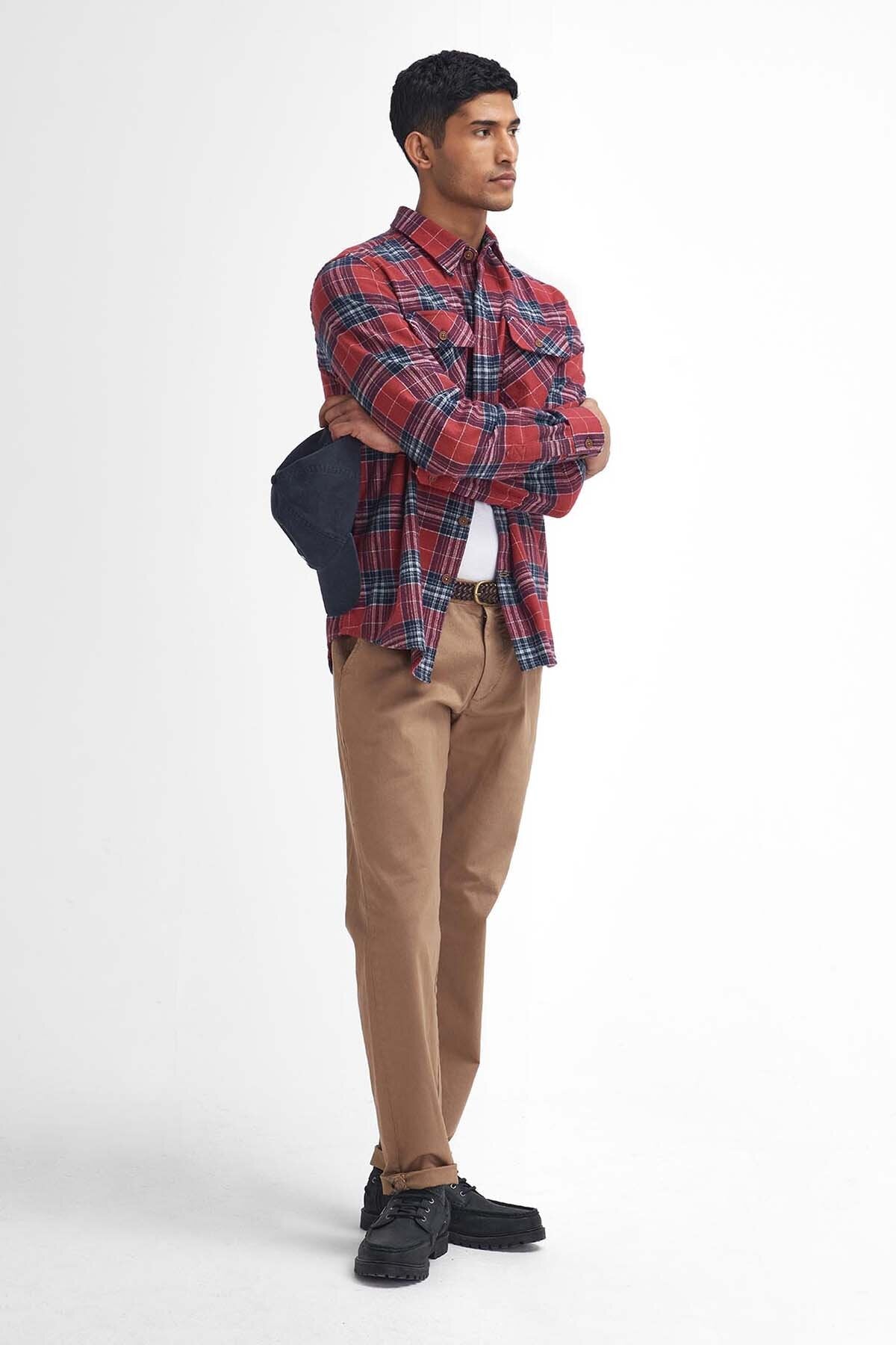 Allenhill Tailored Long Sleeved Shirt - HIGHLAND RED